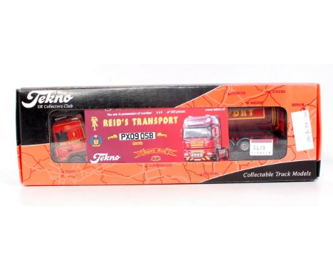 A Tekno 1/50 scale limited edition road transport diecast vehicle comprising Daf XF No. 2111 tractor unit with Reeds Transpor