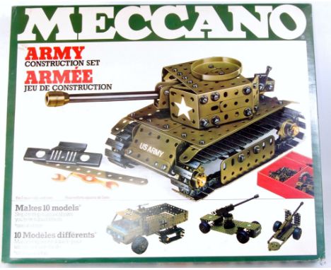 Meccano 1978 release Army Construction Set, appears complete, very little use, in the original box 