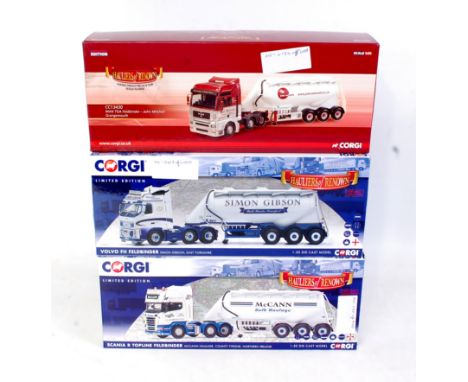 Three various boxed Corgi Hauliers of Reknown 1/50 scale road transport diecast vehicles to include Ref. Nos. CC13430, CC1403