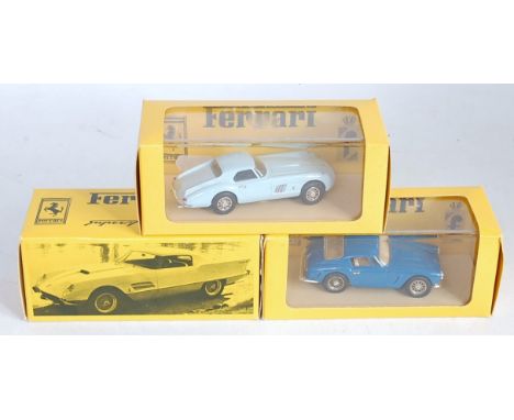 Three boxed 1/43 scale Idea 3 of Italy resin factory built models comprising No. 102 Ferrari 250GT SWB, No. 113 Ferrari 375 A