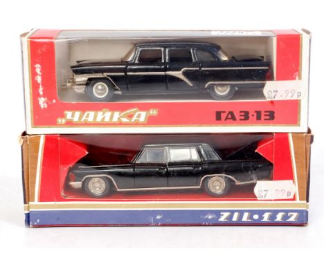 Two boxed 1/43 scale Russian diecasts, both in the original window boxes, both appear as issued, both (NM-M,BVG)