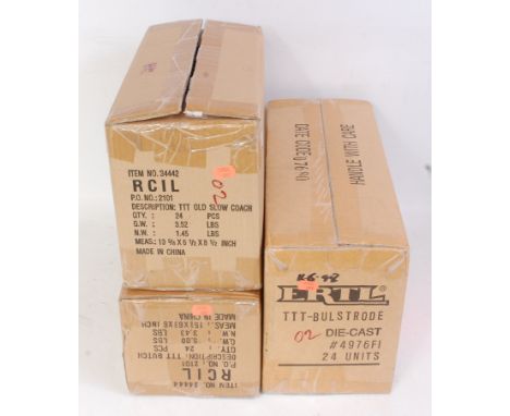 Three complete/incomplete ERTL Thomas the Tank Engine and Friends diecast trade boxes to include a complete trade box of 24 B