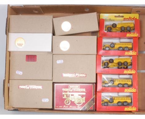 A collection of mixed modern release Matchbox Models of Yesteryear and Solido Toner Gam diecast vehicles to include Solido No