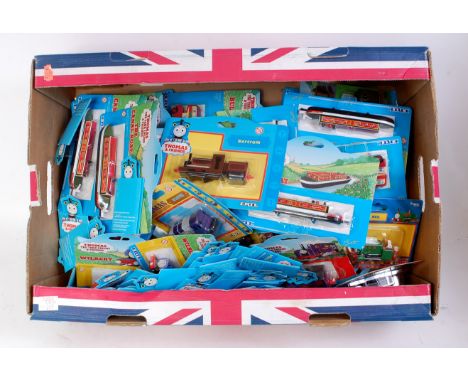 37 various ERTL carded Thomas the  Tank Engine & Friends diecast locomotives and accessories to include Splatter, Wilbert, Go