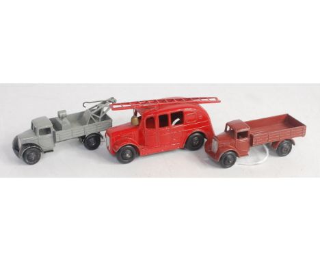 A Dinky Toys loose commercial vehicle and emergency services group to include No. 25H Streamlined fire engine finished in red