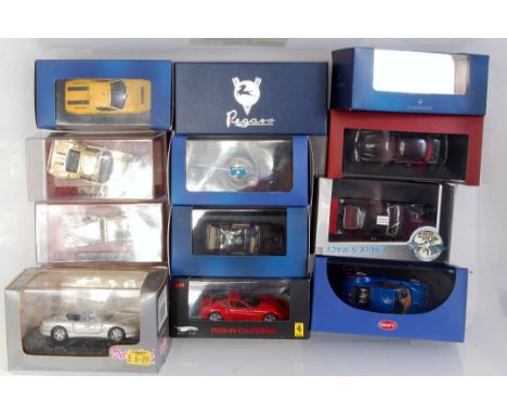 13 various boxed 1/43 scale diecast vehicles to include Corgi, Ixo Models, Mattel and various others, examples to include an 