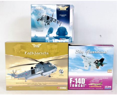 Six various boxed 1/72 scale diecast aircraft models to include Corgi Aviation Archive and Sky Guardians, to include AA32401 