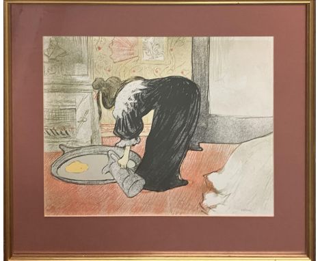 HENRI DE TOULOUSE LAUTREC (1864-1901), 'Femme au tub, Elles', lithograph in colours, 39cm x 50cm, 33/1250, blindstamped, fram