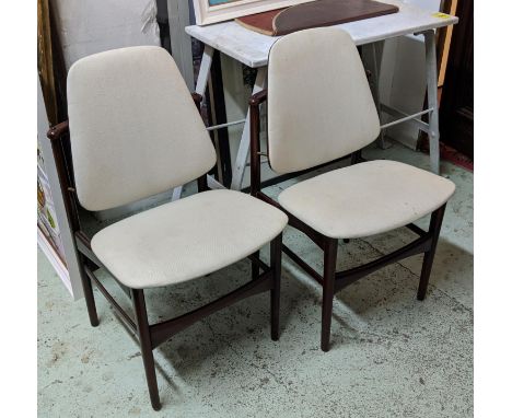 ATTRIBUTED TO ARNE VODDER DINING CHAIRS, a set of four, vintage 20th century, 84cm H. (4) 