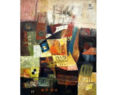 LE XUAN CHIEU (b1956), Abstract, oil on canvas, 75cm x 95cm, signed, framed. 
