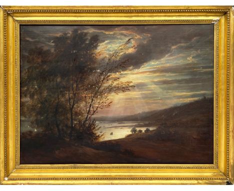 MANNER OF JOHN CONSTABLE RA (British 1776-1837), 'View of Leigh from Prittlewell Southend', oil on panel, inscribed on the re