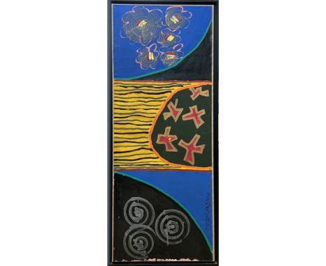 JEFFREY FRANCIS BEARDSALL (American b.1940), 'Untitled abstract', oil on canvas, 114cmx  44cm, framed. 