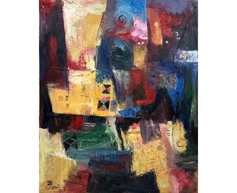 LE XUAN CHIEU (b1956), Abstract, oil on canvas, 75cm x 95cm, signed, framed. 