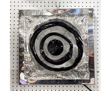 MURANO GLASS WALL OR CEILING LIGHT, 35.5cm x 35.5cm x 65cm D. 
