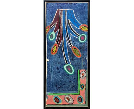 JEFFREY FRANCIS BEARDSALL (American b.1940), 'Untitled abstract', oil on canvas, 114cmx  44cm, framed. 