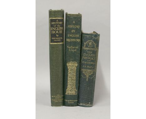 1.  LLOYD, Nathaniel: A History of the English House.  The Architectural Press, 1931, bookplate for Frances, Lady Daresbury, 