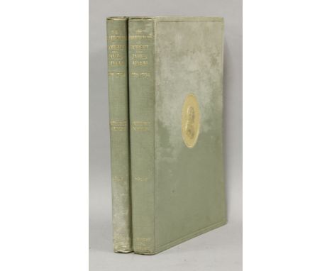 BOLTON, Arthur T:The Architecture of Robert and James Adam 1758-1794, two volumes,Country Life, 1922, no DJ, green cloth, rai