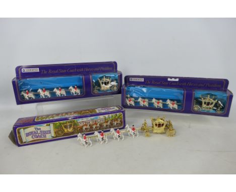 Lone Star - Crescent - Three boxed diecast Royal State Coaches. Lot consists of a Crescent #1301 Royal State Coach - appears 