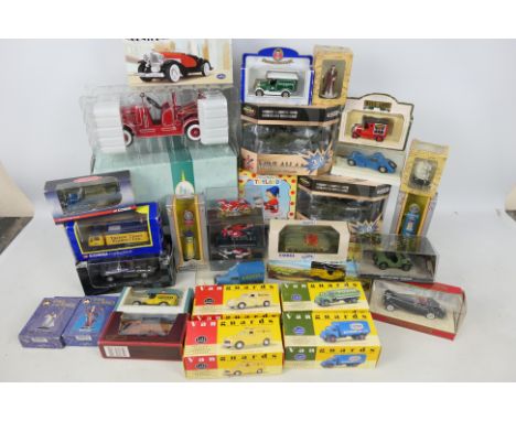 Vanguards - Corgi - Matchbox - Road Signatures - A boxed collection of diecast model vehicles and diecast display models in a