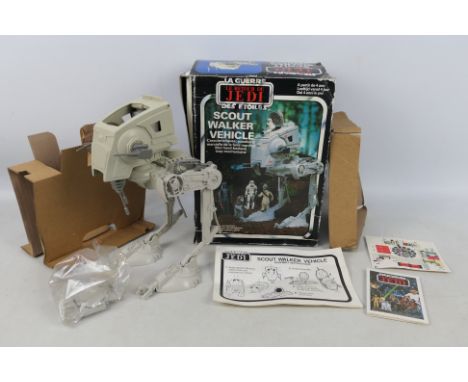 Palitoy - Star Wars - Unsold Shop Stock - A boxed ROTJ Scout Walker Vehicle. The model inside is unused and in Mint condition