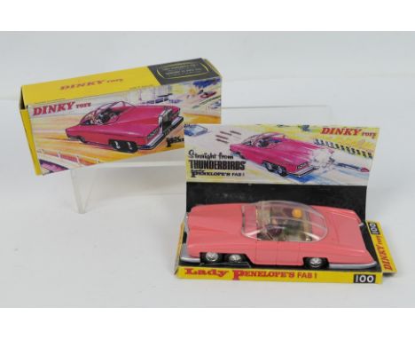 Dinky Toys - A boxed Dinky Toys #100 Lady Penelope's 'FAB 1' Rolls Royce from Gerry Anderson's Thunderbirds. Model is restore