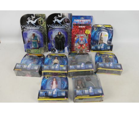 MOTU - He Man - Doctor Who - Warriors of Virtue - Character Options - Mattel - Play'em. A selection of Ten boxed action figur