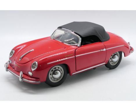 Franklin Mint - A 1:24 die-cast Franklin Mint 1955 Porsche 356 Speedster (Wear to back right wheel). Model is presented in in