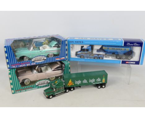 Corgi, Matchbox, Gearbbox Collectibles - 4 x mostly boxed die-cast model vehicles - Lot includes a #CC12801 'Ian Hayes' Scani