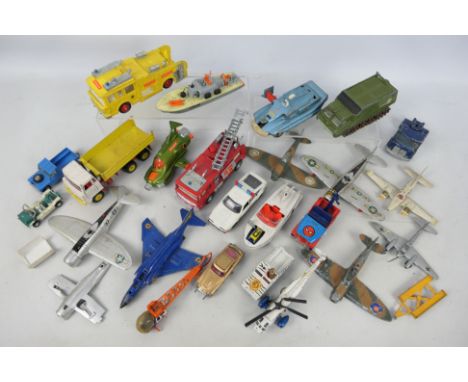 Corgi Toys - Dinky Toys - A loose collection of playworn diecast model vehicles in various scales. Lot includes Corgi Toys Ja