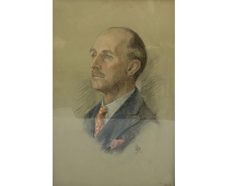 Portrait of Gentleman, pastel, initialled HDJ (?) and dated 1924, 52 x 34 cm.&nbsp;