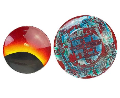 A Poole pottery Eclipse dish. Limited Edition, diameter 26.5cm, boxed, together with a Poole 'Blue Storm' charger, diameter 3