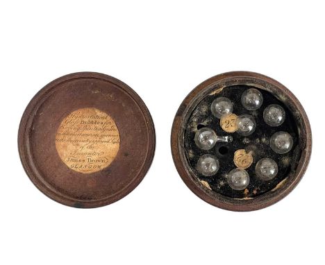 A set of Hydrostatic glass bubbles. For proving spirits adjusted in the most accurate manner to the universally approved scal