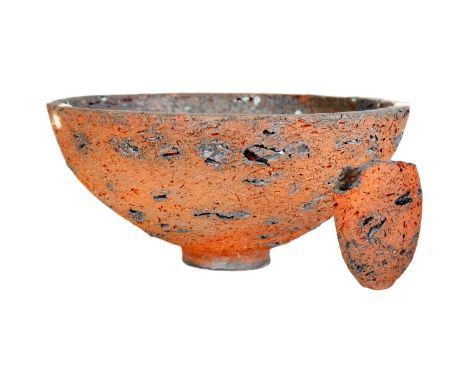 Paula Downing (1948)  Gem and Little Gem, ceramic sculpture, Gem- height 19.5cm, diameter 42cm, Little Gem- height 14cm, impr