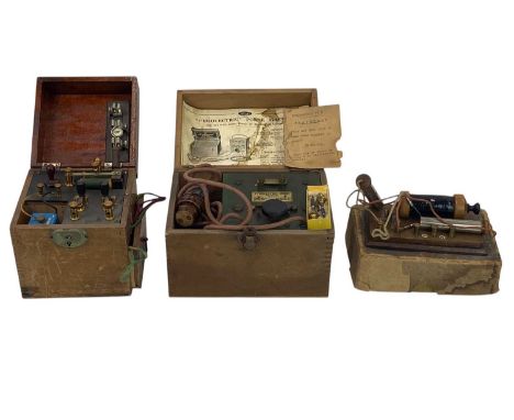 A 20th century electrotherapy shock box. Together with a Pyro-Lectric No.77 Poker Machine, a Genalex switch and another 20th 