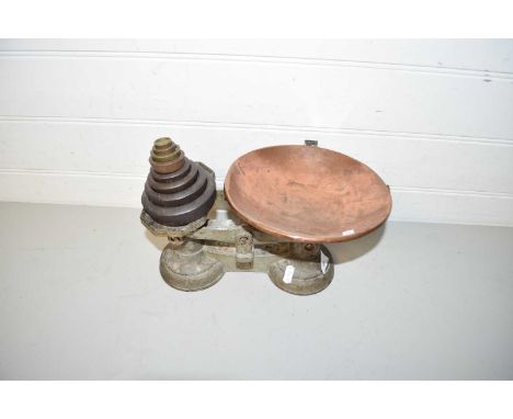Vintage shop scales and weights