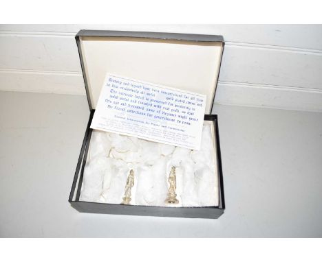 Modern metal chess set
