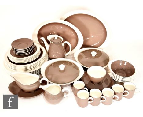 Wedgwood - A 1950s/1960s coffee set comprising coffee pot, six cups and saucers, milk jug and sugar bowl together with six di