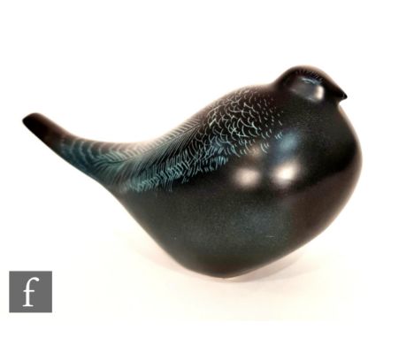 Colin Melbourne - Beswick - A 1950s dove, model 1413, the whole glazed in a dark green with painted feather detailing, printe