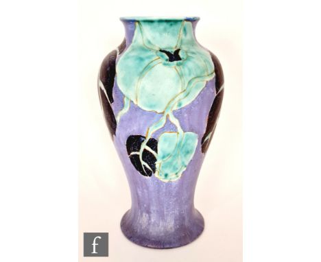 Clarice Cliff - Inspiration Bouquet - A large shape 14 Mei Ping circa 1930, hand painted with stylised flowers and foliage in