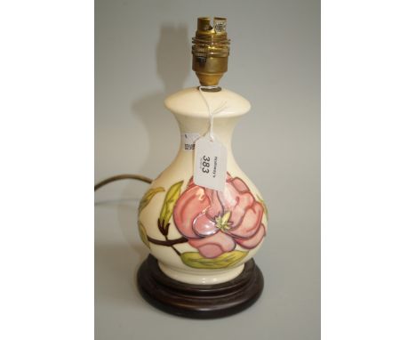 A Moorcroft Passion Fruit pottery table lamp