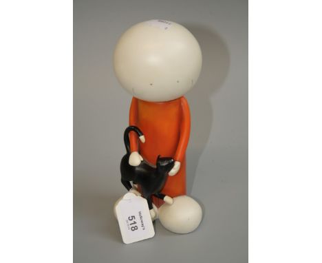 Doug Hyde (20th century/21st century), 'The Pet Cat', a limited edition ceramic sculpture, signed and numbered 235/395, 21cm