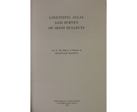 Dublin Institute for Advanced Studies: Wagner (H.) &amp; O'Baoill (C.)eds. Linguistic Atlas and Survey of Irish Dialects, 4 v