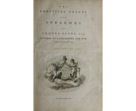 Scarce First Edition With Tract on American TaxationBurke (E.) The Political Tracts and Speeches of Edmund Burke, Esq., 8vo D