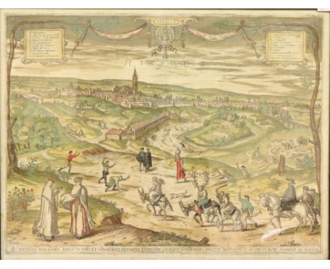 Coloured Engraving Maps: [Hoefragel (Georg)] Braun and Hagenburg - Panoramic View of Seville (Sevilla) Hispalis, c. 1623, eng