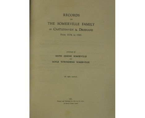 Genealogy: Somerville (E.O.E.) &amp; (Boyle Townshend) Records of The Somerville Family of Catlehaven and Drishane from 1174 