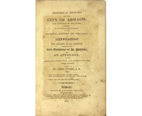Provincial Printing: Stuart (James) Historical Memoirs of the City of Armagh, for a Period of 1373 Years, 8vo Newry (Alexande