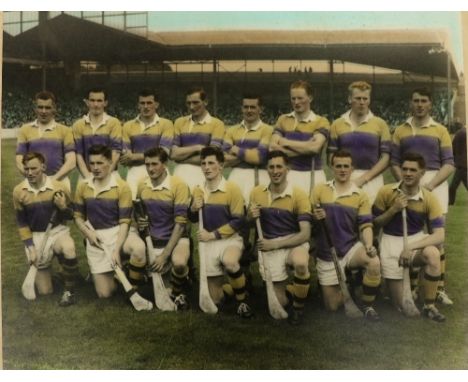 Wexford Hurlers: A large original coloured Photograph of the Victorious Wexford Hurling Team of 1960, captained by Nick O'Don