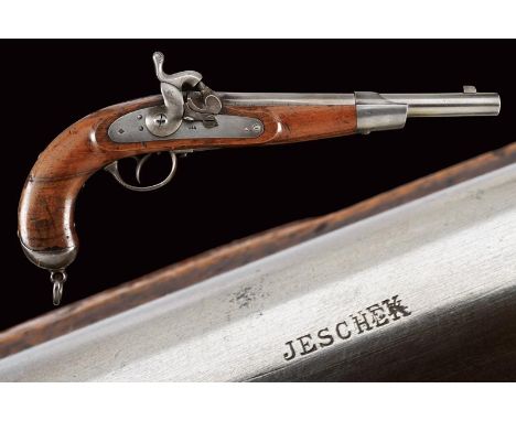 dating: 1864 provenance: Austria, Round, rifled, 13.9 mm cal. barrel, marked 'JESCHEK', with marks 'R', 'U' and 'W' under imp