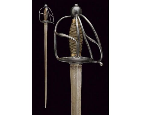 dating: 1730-40 provenance: France, Straight, double-edged blade of lenticular section, first part of hexagonal section, engr