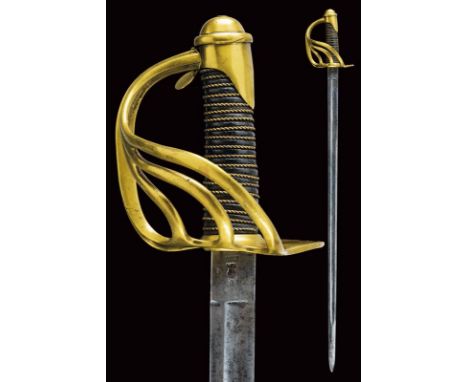 dating: 1847 provenance: Kingdom of the Two Sicilies, Straight, tipped, single-and short false-edged blade, grooved and with 